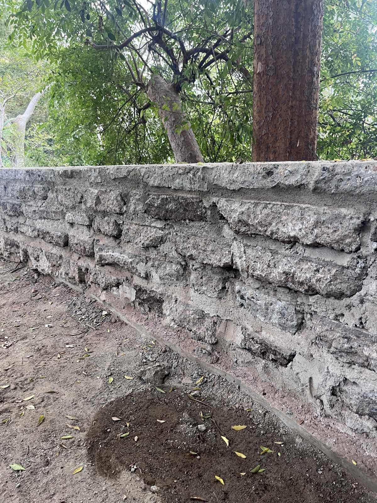 Brick & stone wall in Santa Monica
