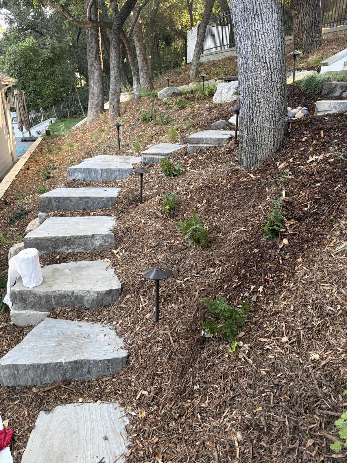 Natural stone stairs in Santa Monica